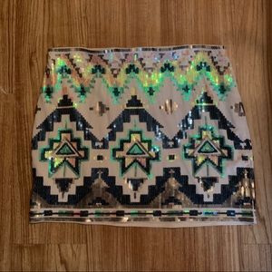 Express sequin skirt